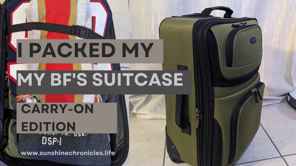 I packed my boyfriend’s suitcase for a 5 day trip: CARRY ON EDITION